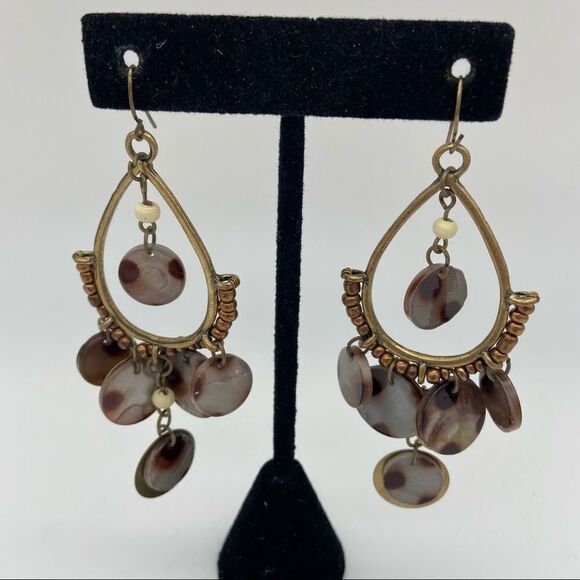 🍭6/$30 Speckled teardrop dangle earrings - Picture 4 of 8